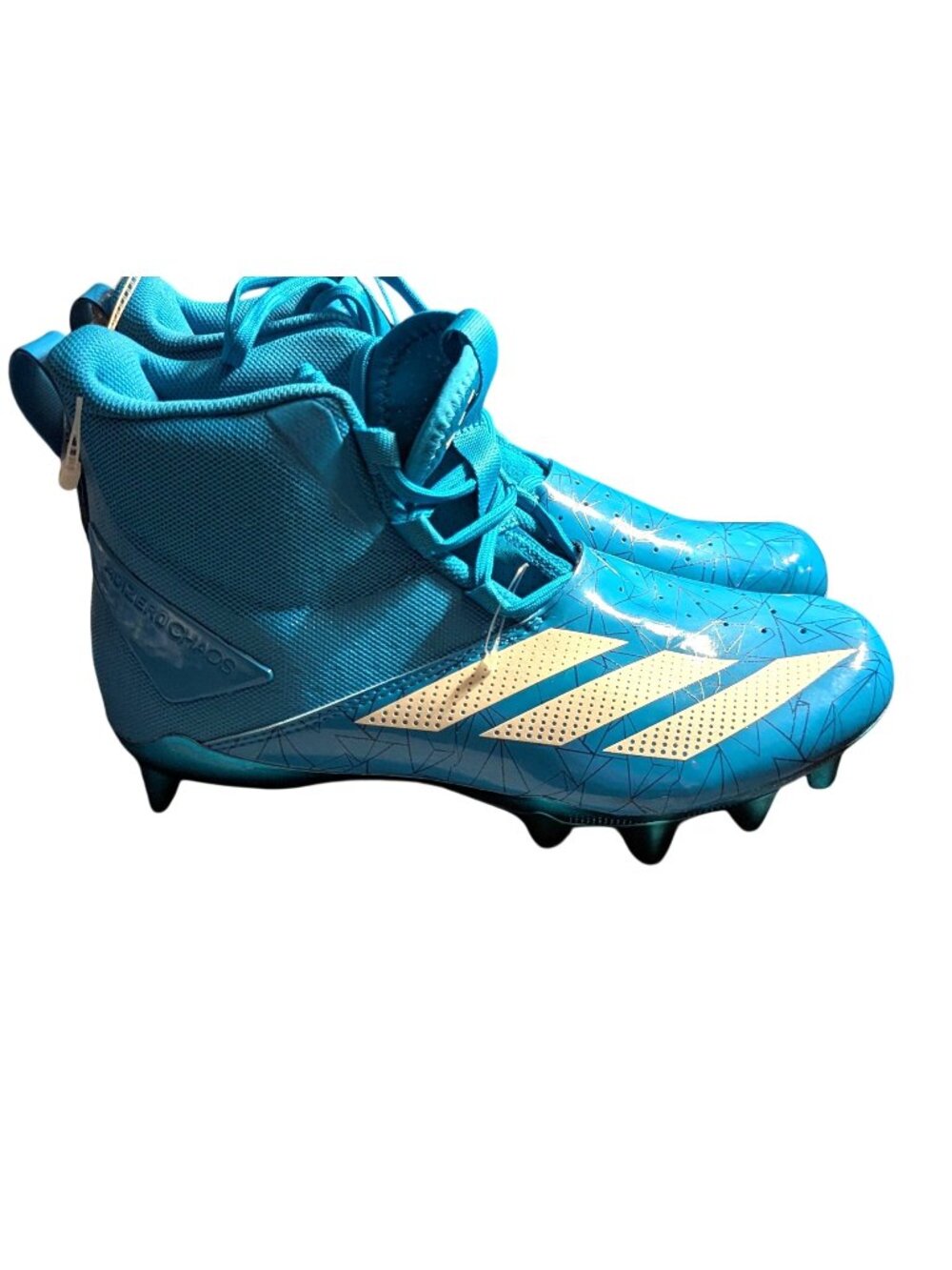 NWOT Adidas Adizero Chaos Blue Football Cleats Size 9 High Top